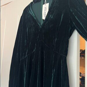 Green Velvet Dress